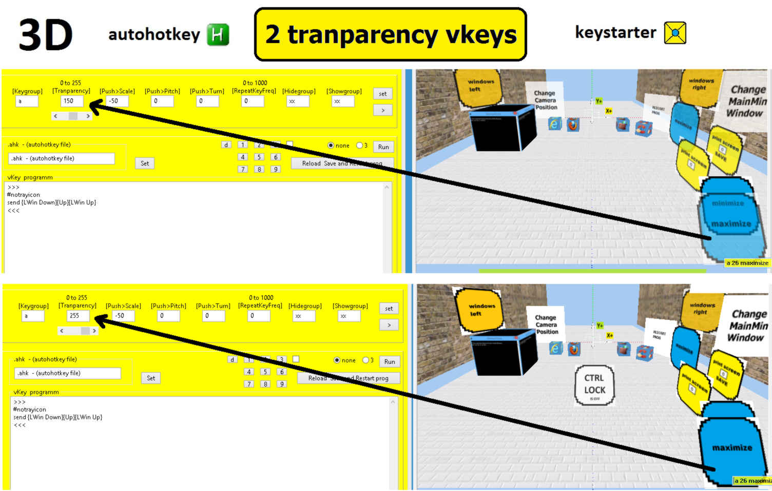 autohotkey transparent buttons