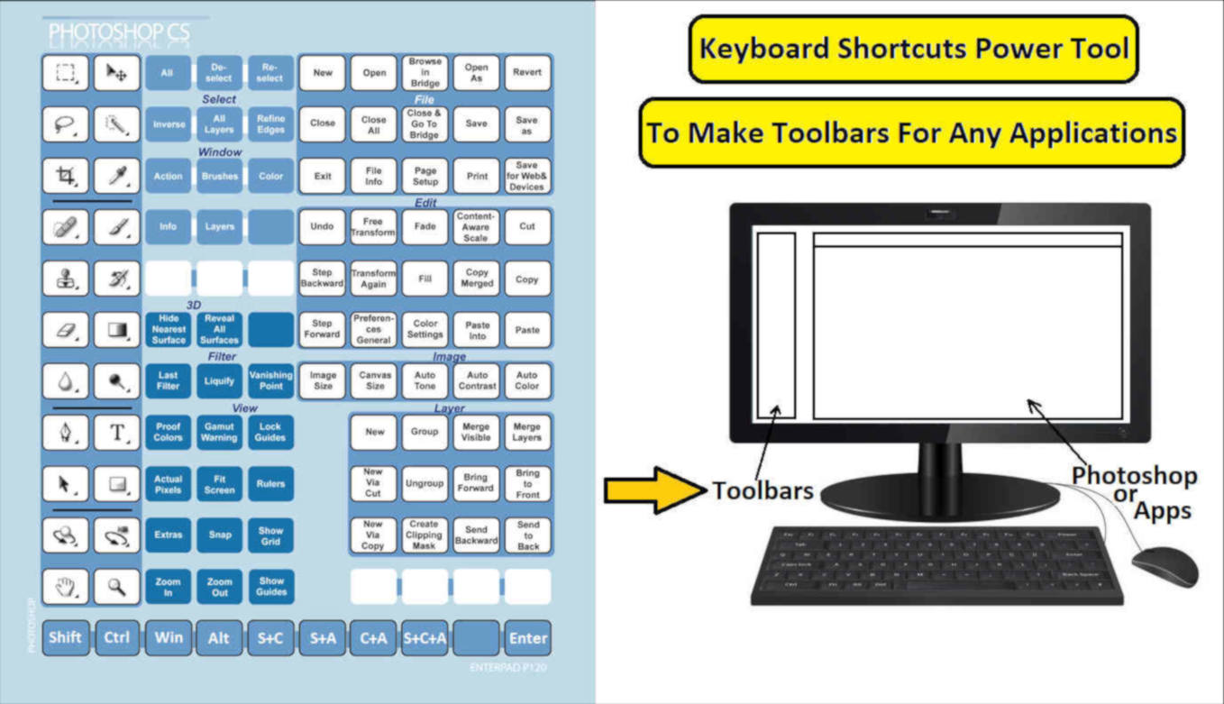 toolbar with computer